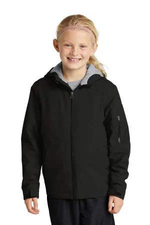 Sport-Tek Youth Waterproof Insulated Jacket YST56 Black