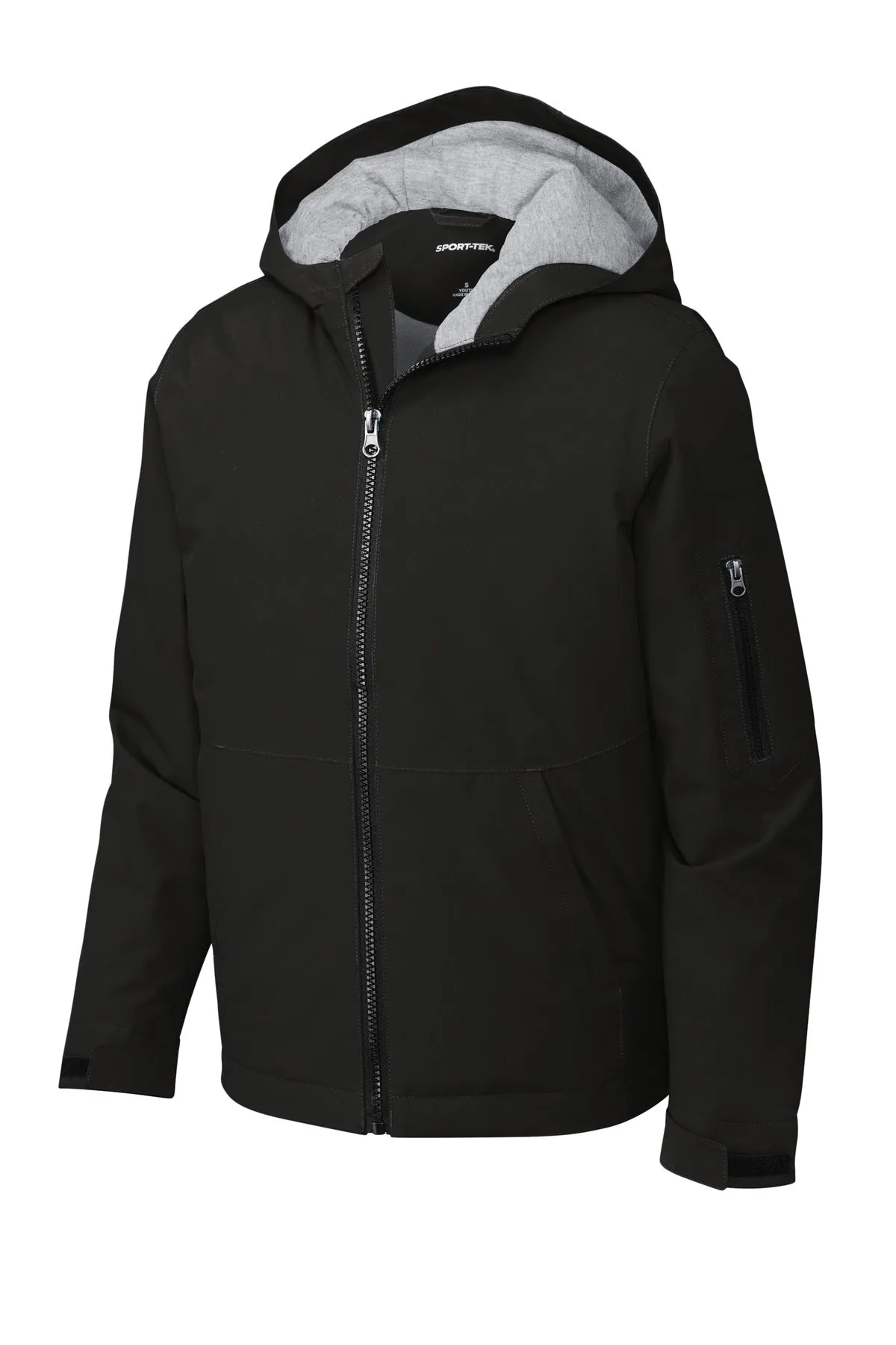 Sport-Tek Youth Waterproof Insulated Jacket YST56 Black