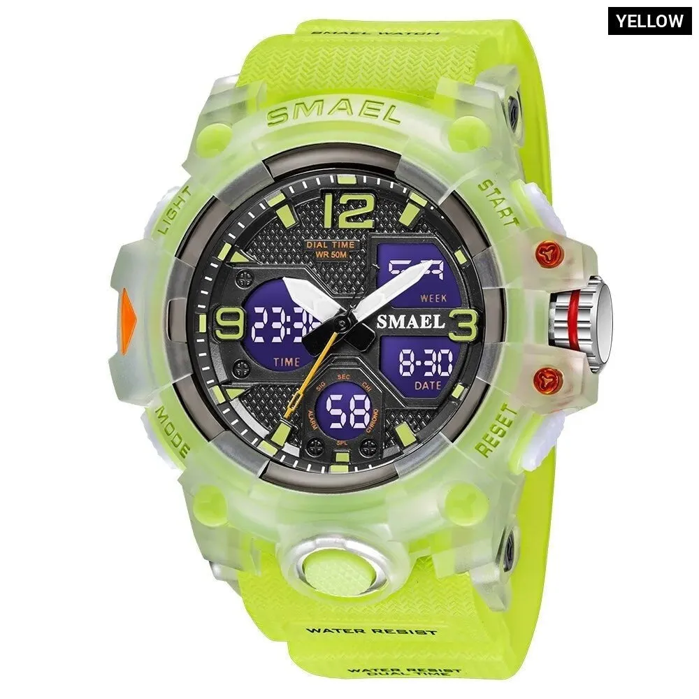 Sport Watch Military Watch for Men Alarm Clock Stopwatch Led Digital Back Light Dual Time Display Men's Watches Waterproof