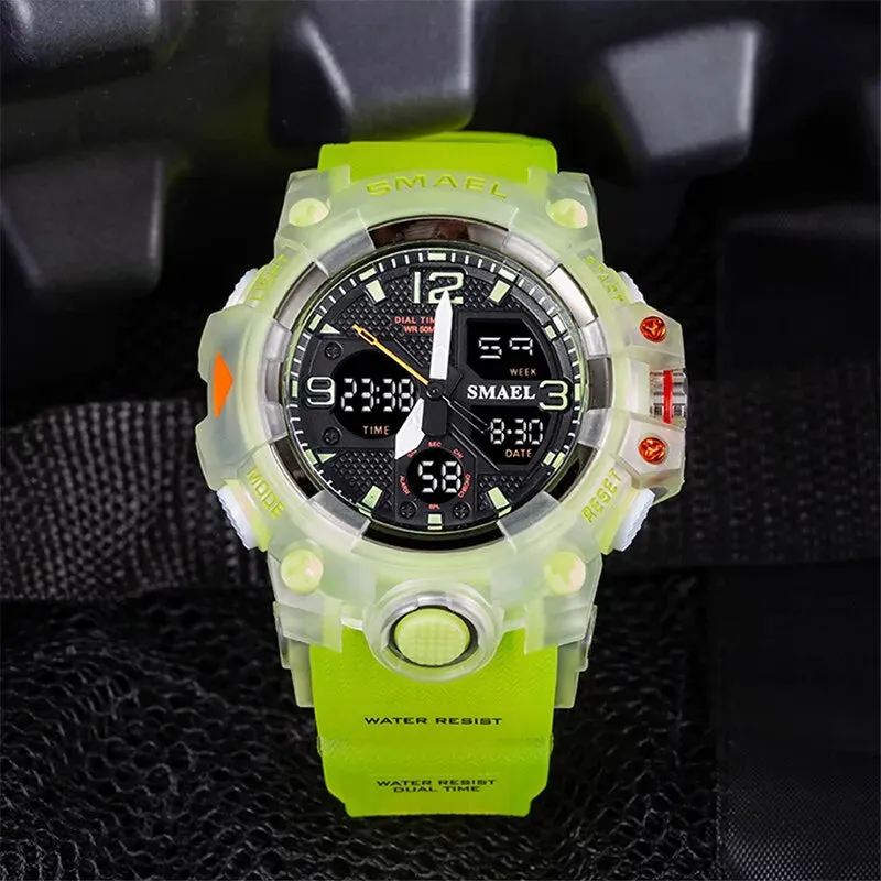 Sport Watch Military Watch for Men Alarm Clock Stopwatch Led Digital Back Light Dual Time Display Men's Watches Waterproof