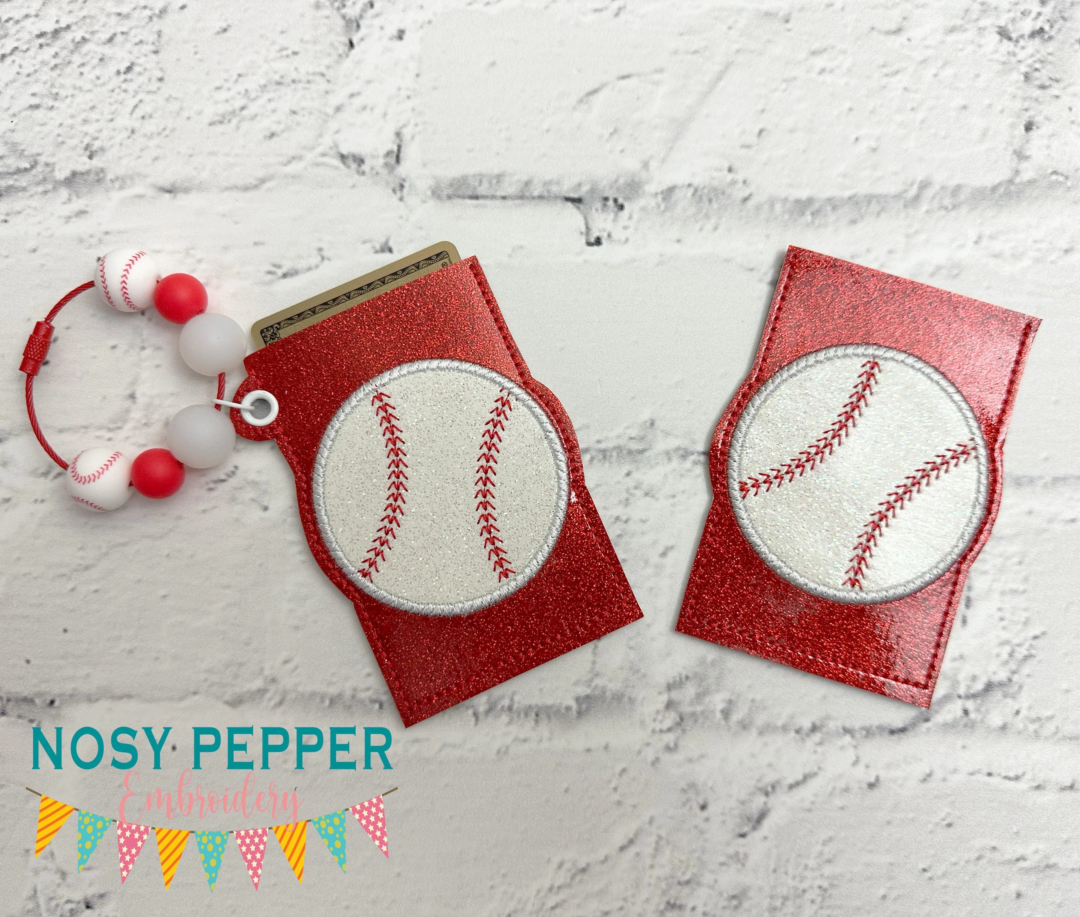 Sports applique card holder set (5 designs in 2 options included) machine embroidery design DIGITAL DOWNLOAD