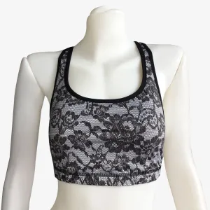 SPORTS BRA RACERBACK BLACK LACE/BLACK