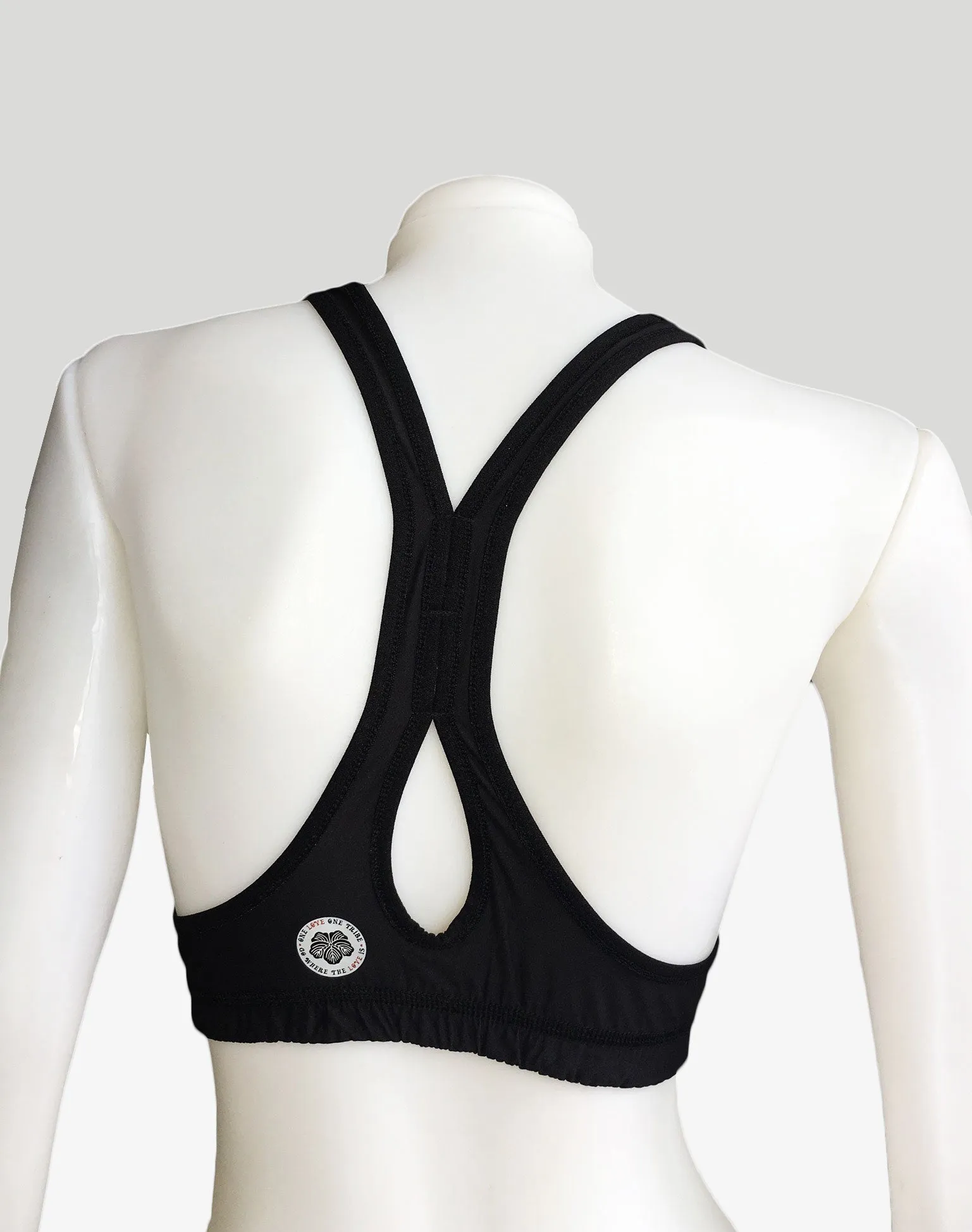 SPORTS BRA RACERBACK BLACK LACE/BLACK