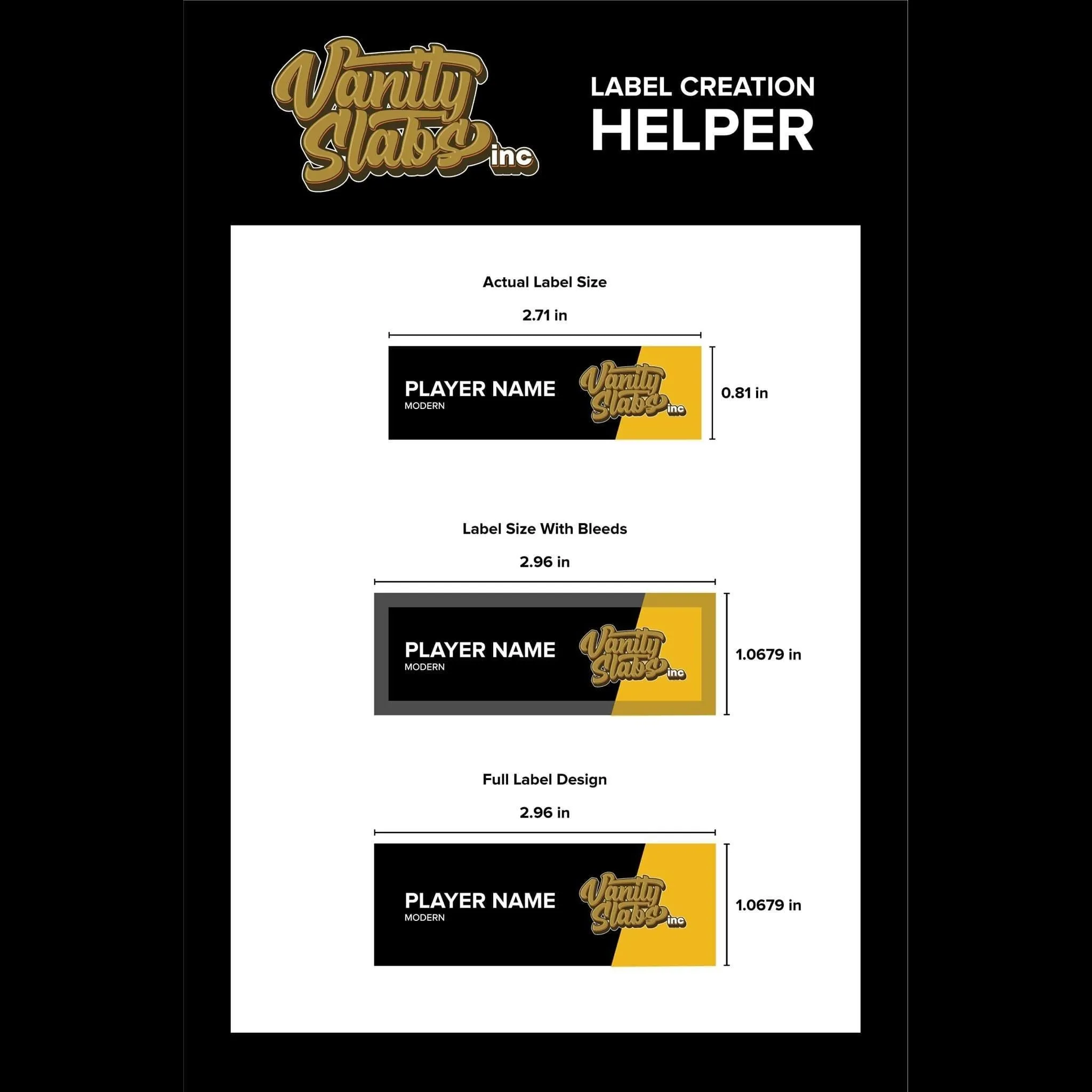 Sports Designs - Ready to Print and Scissor Cut Lines Sample Horizontal Labels Sheets