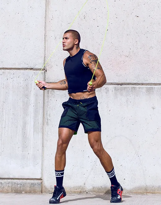 SPR Cropped Singlet - Black