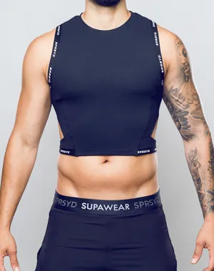 SPR Cropped Singlet - Black