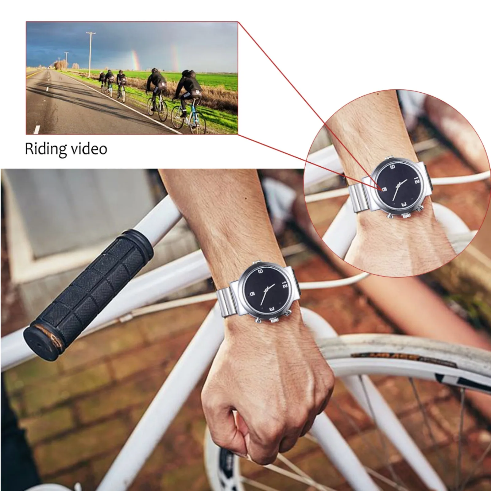 Spy Video Watch Camera 1080p Full HD Motion Detection & Sound Recorder & 12MP Photo