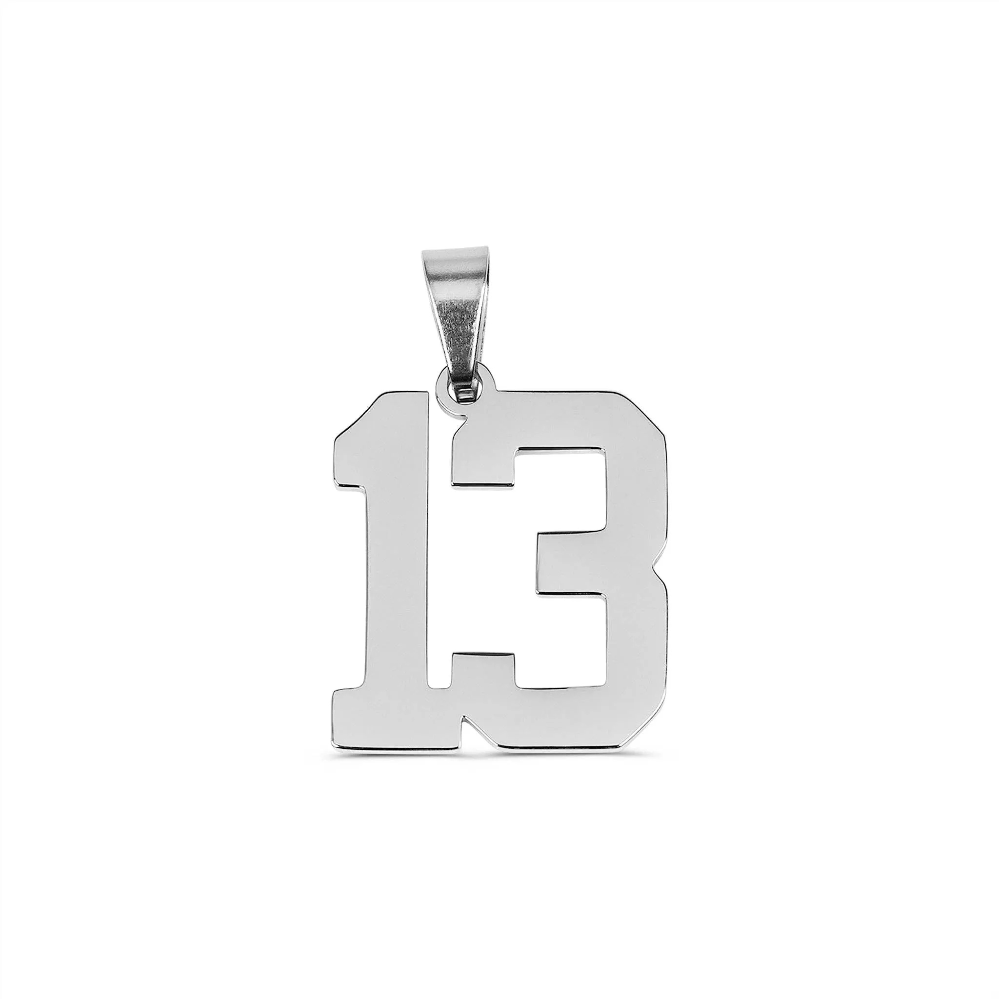Stainless Steel Sport Number Pendant