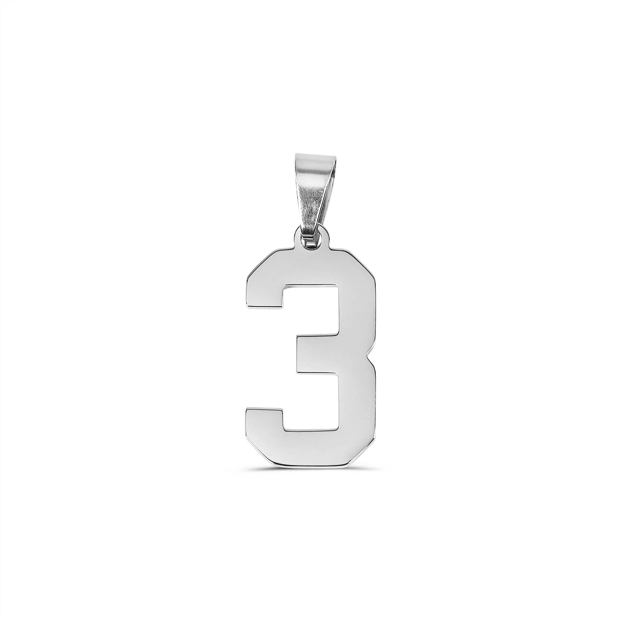 Stainless Steel Sport Number Pendant