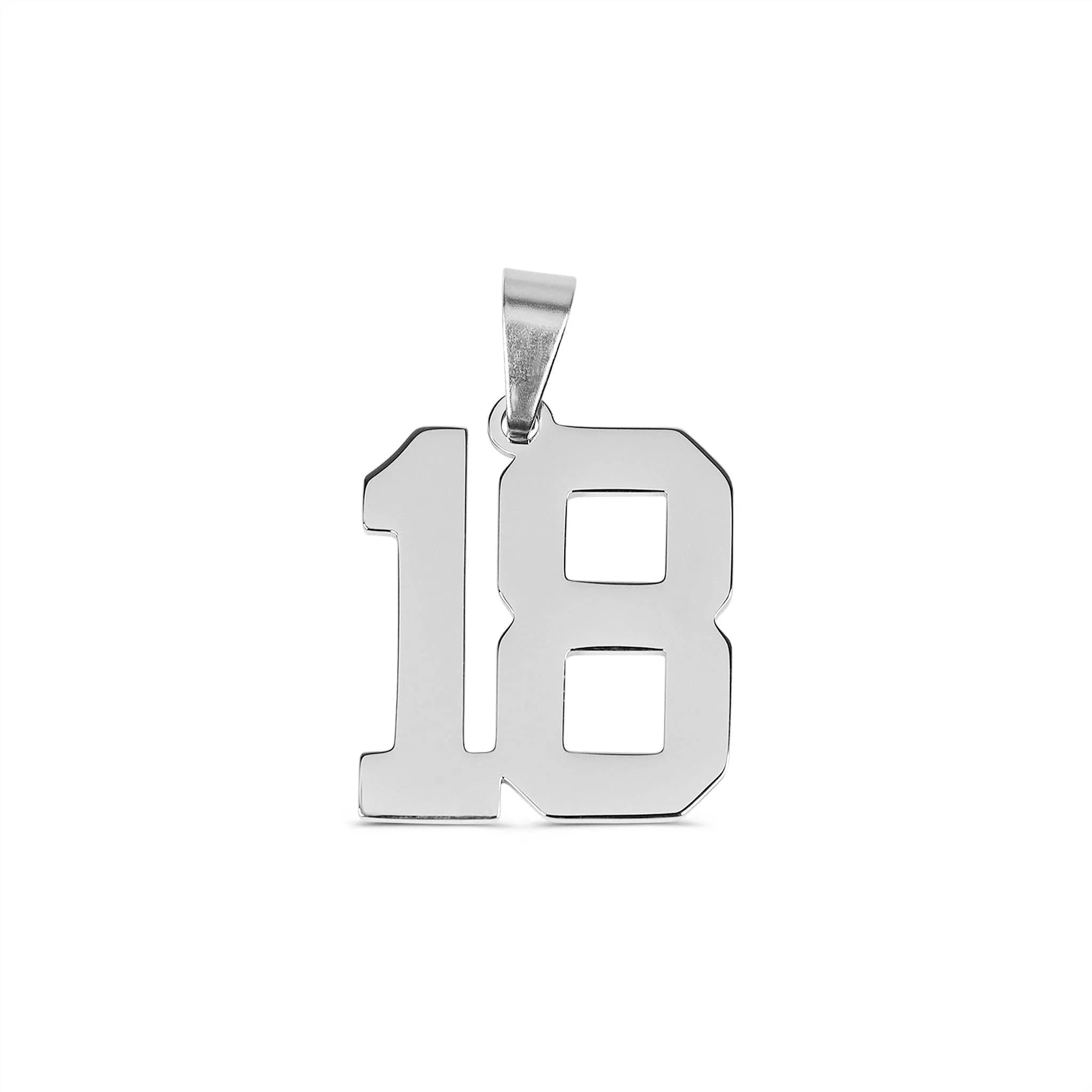 Stainless Steel Sport Number Pendant