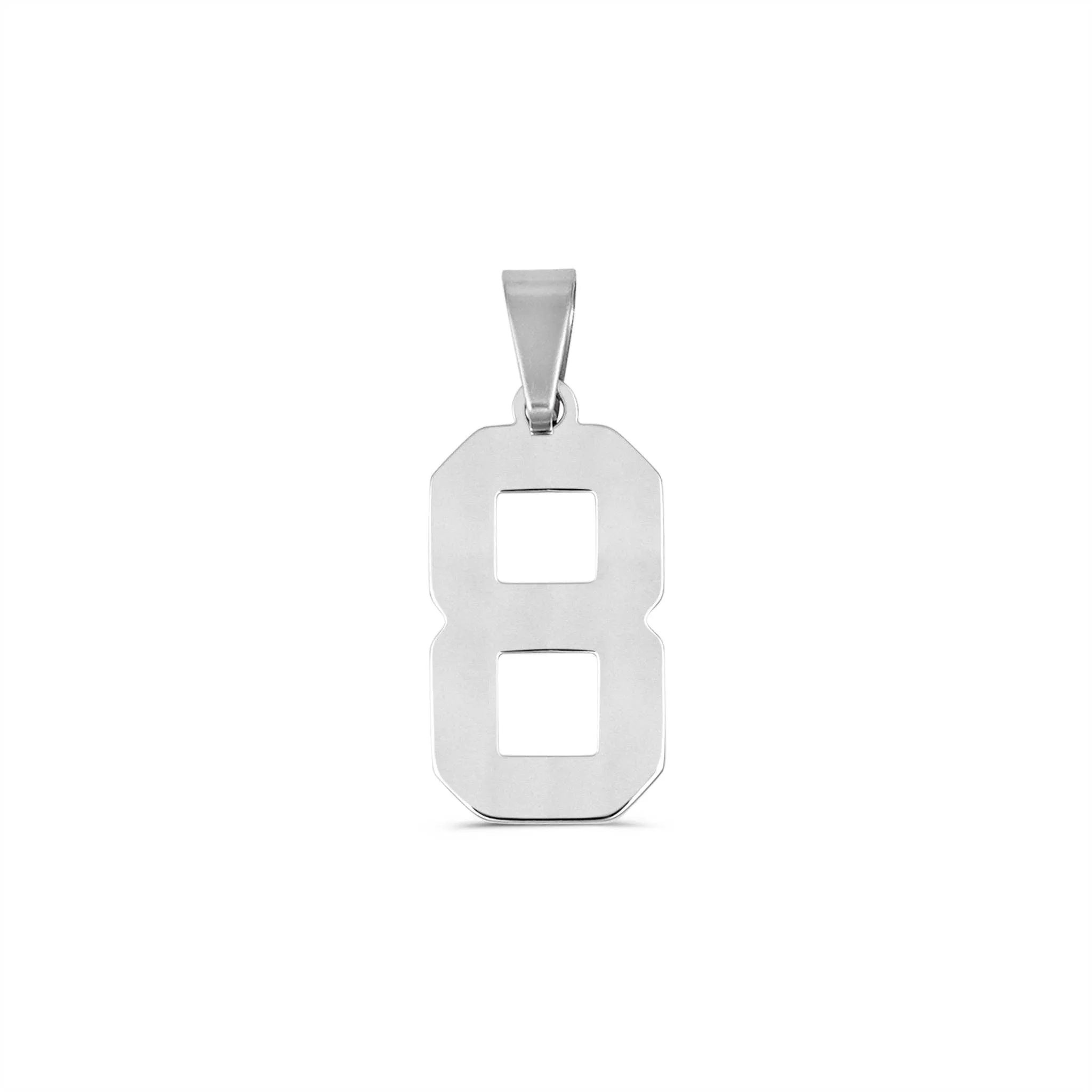 Stainless Steel Sport Number Pendant