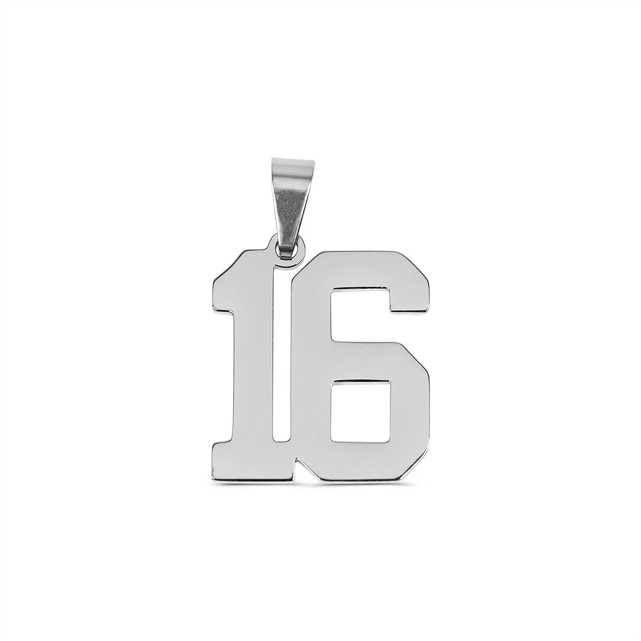 Stainless Steel Sport Number Pendant