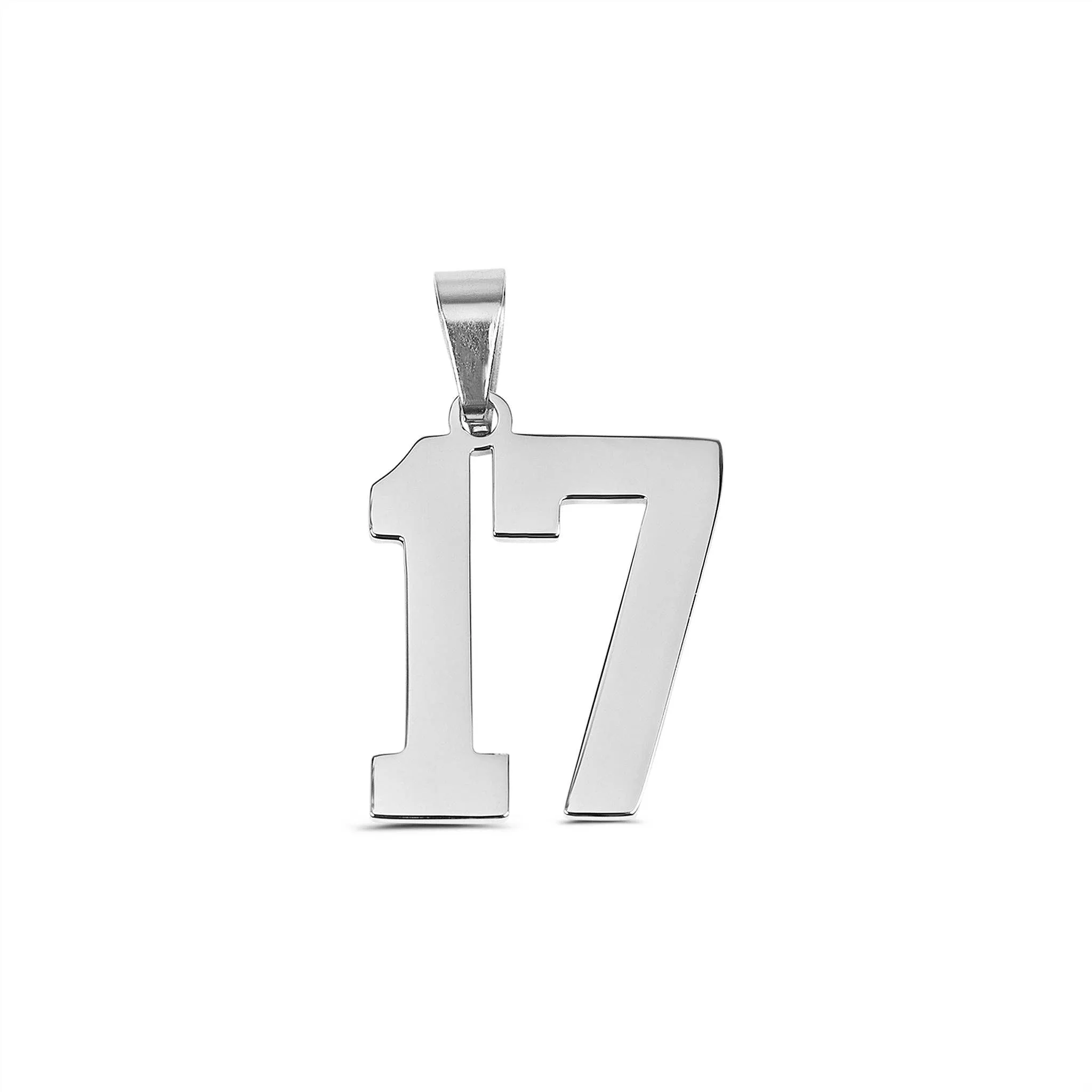 Stainless Steel Sport Number Pendant