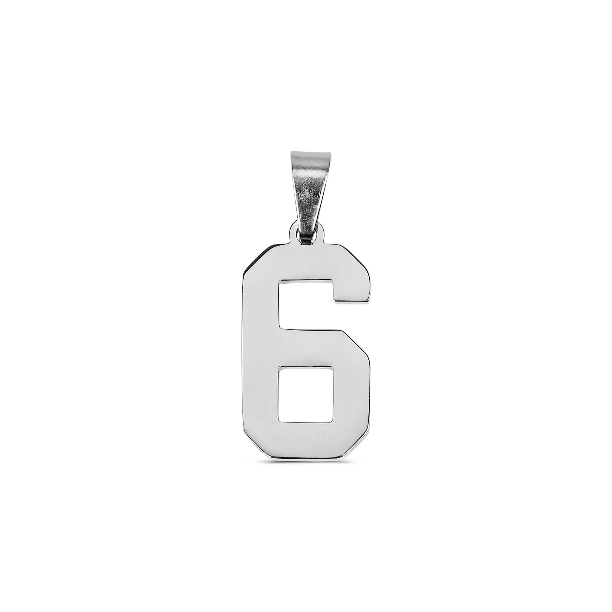 Stainless Steel Sport Number Pendant