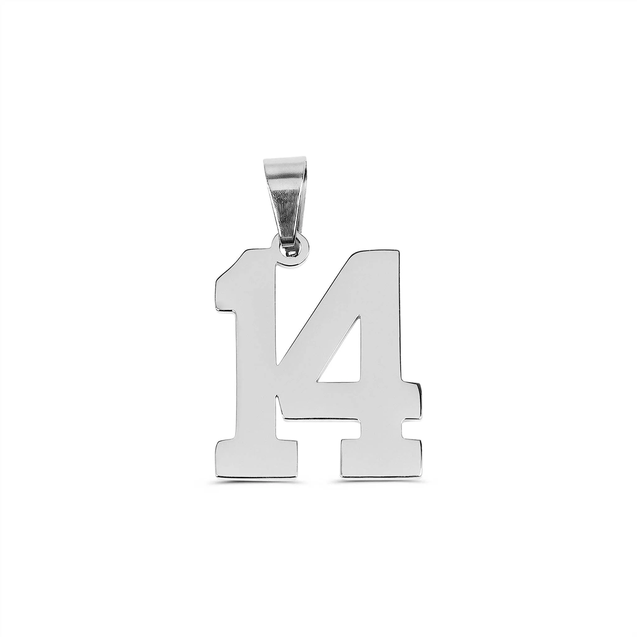Stainless Steel Sport Number Pendant