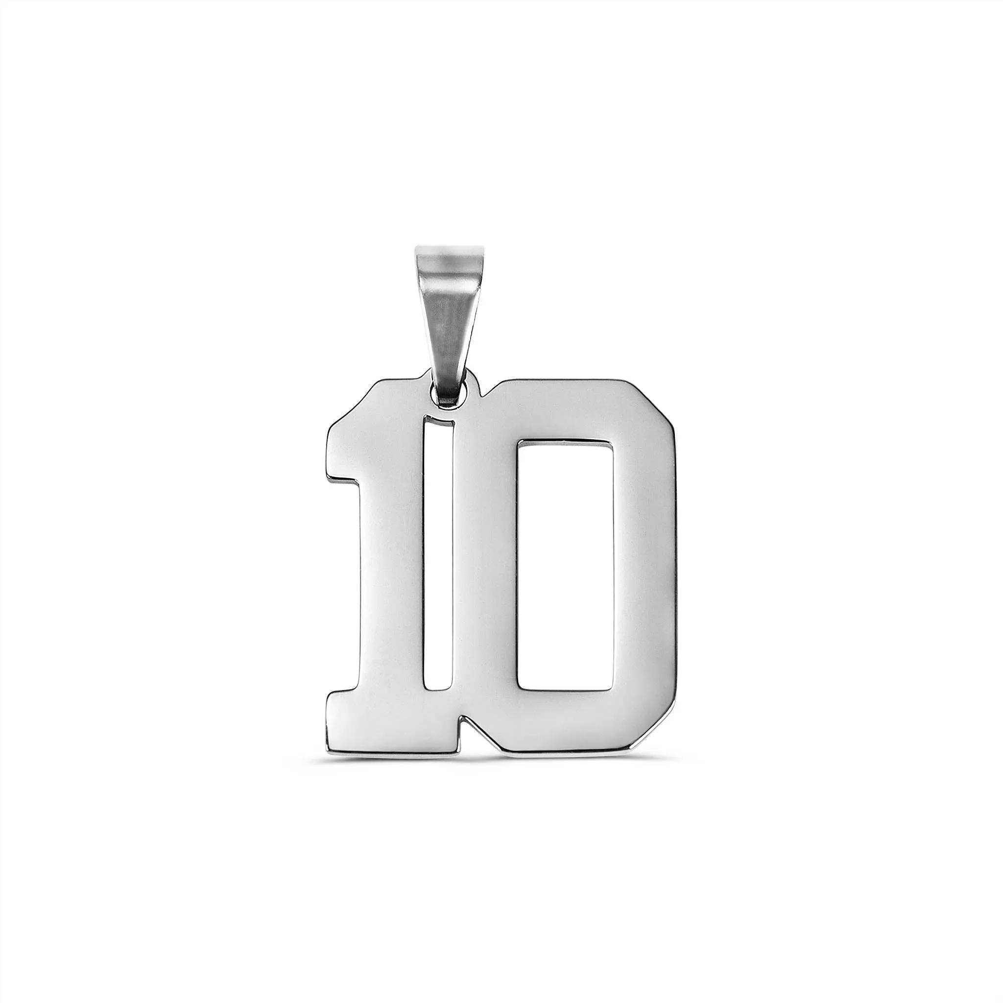 Stainless Steel Sport Number Pendant