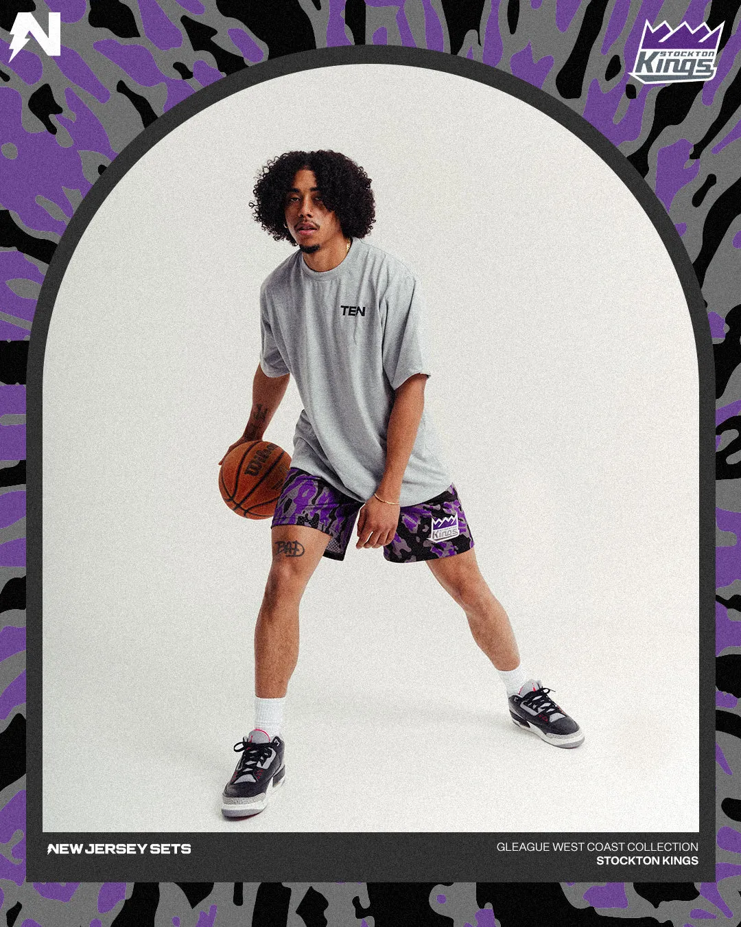 Stockton Kings x NJS Mesh Shorts