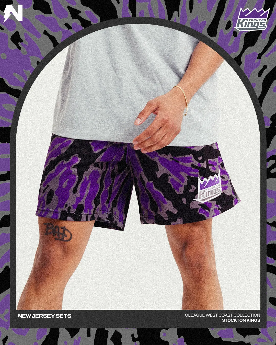 Stockton Kings x NJS Mesh Shorts