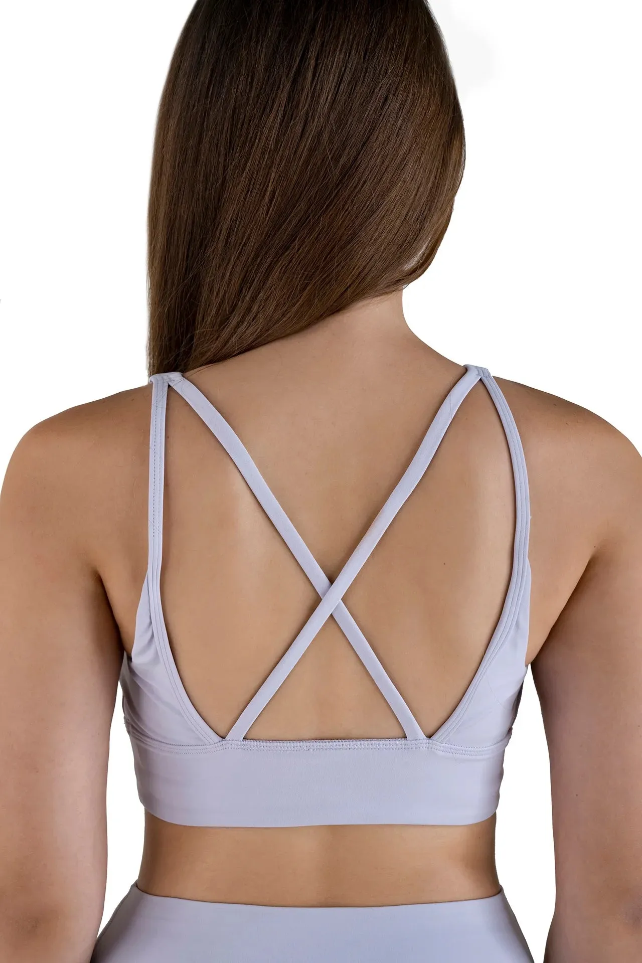Strappy Cross Back Sports Bra