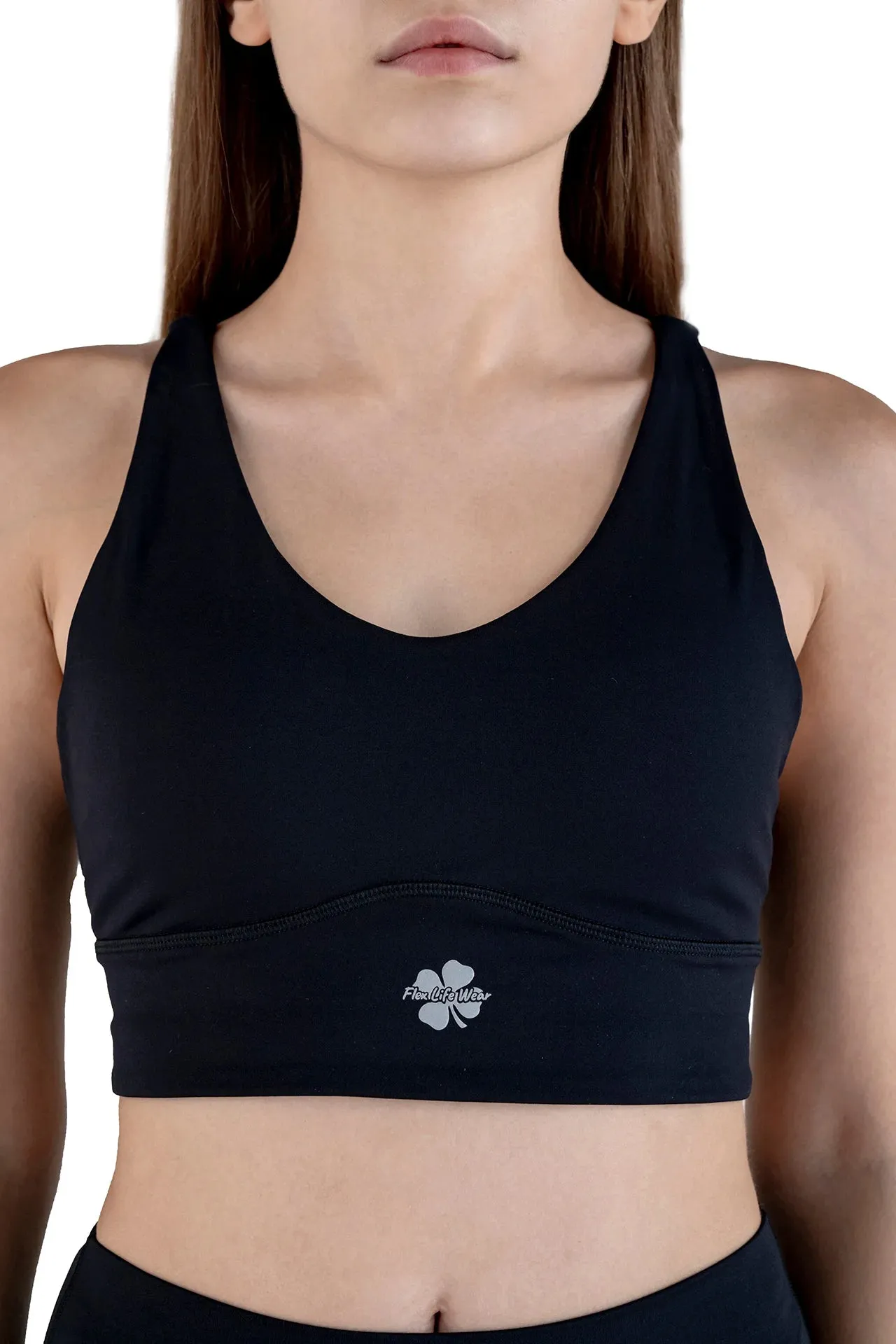 Strappy Cross Back Sports Bra