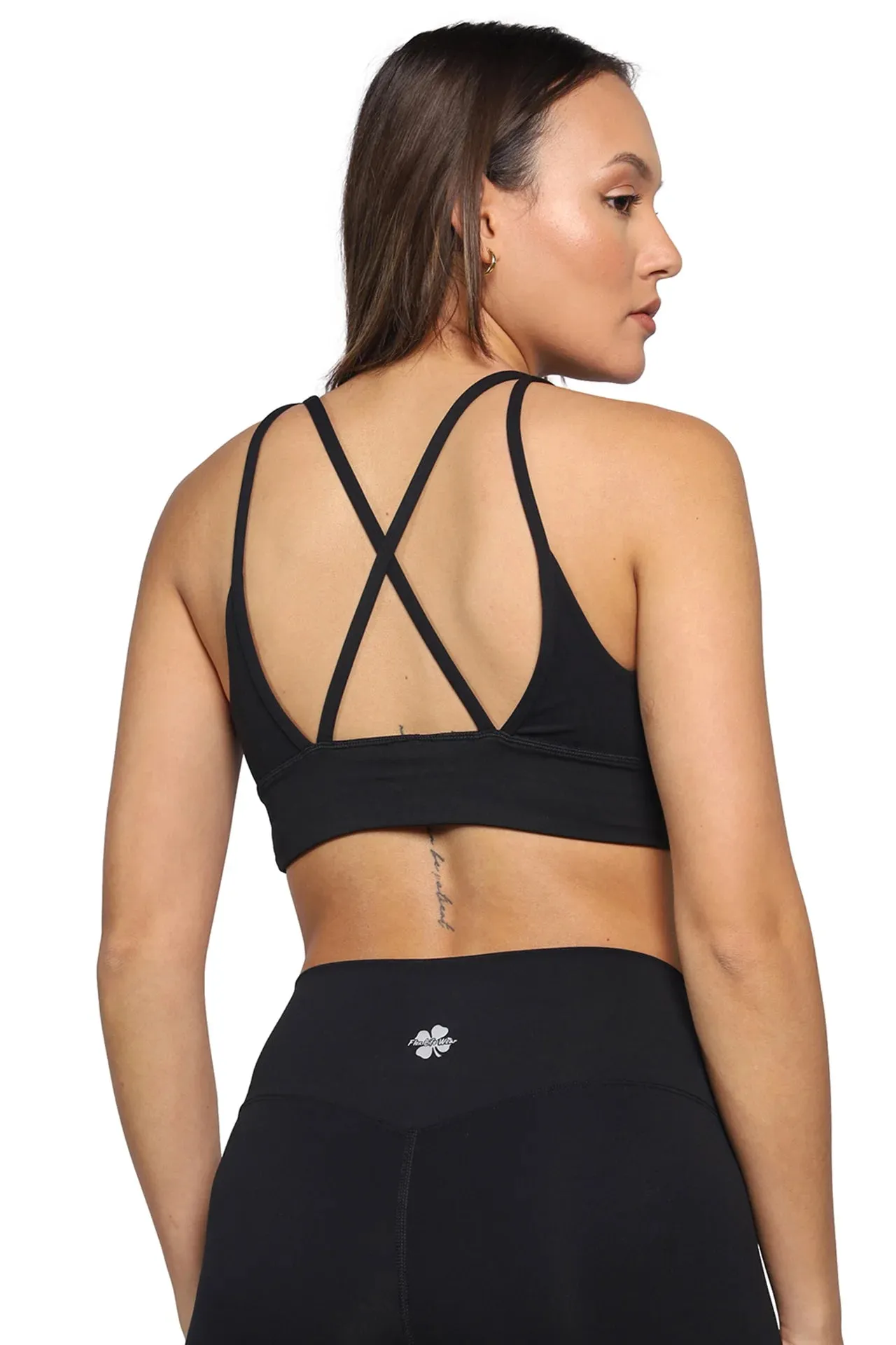 Strappy Cross Back Sports Bra