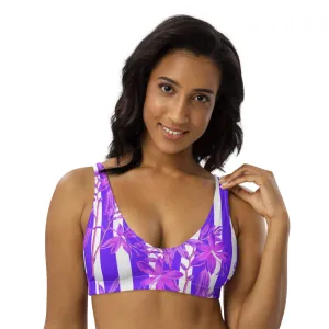 Stripes and Florals Purple Sports Bralette