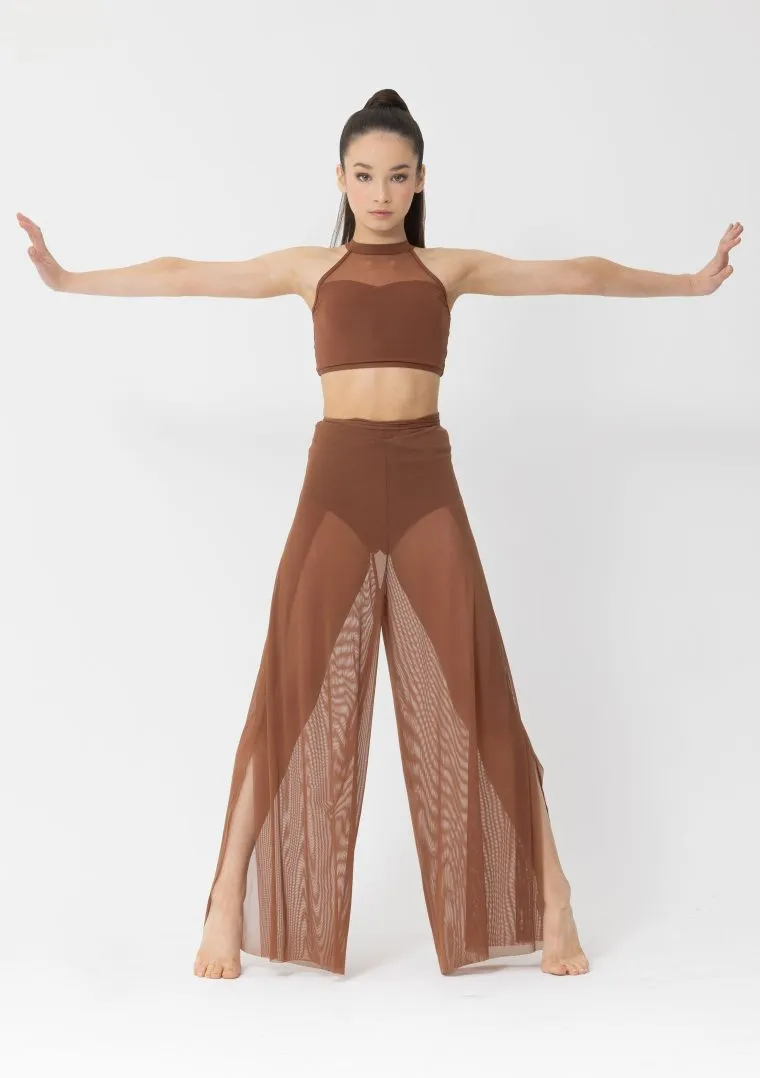 Studio 7 Mesh Wrap Pants | Mocha