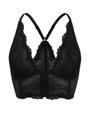 Superboost Lace Deep V Bralet - Black -