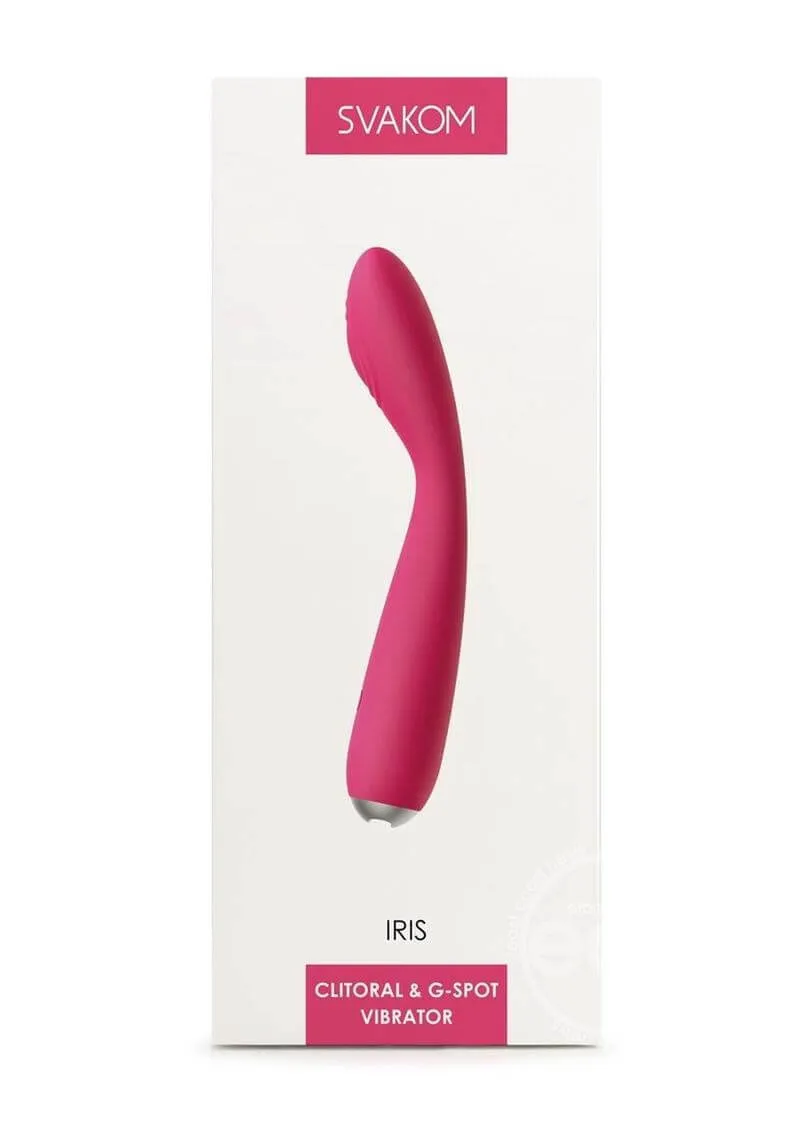 Svakom Iris Silicone G-Spot Rechargeable Vibrator - Plum Red