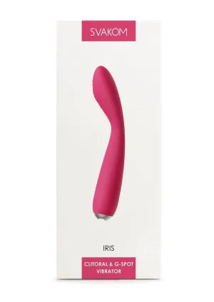 Svakom Iris Silicone G-Spot Rechargeable Vibrator - Plum Red
