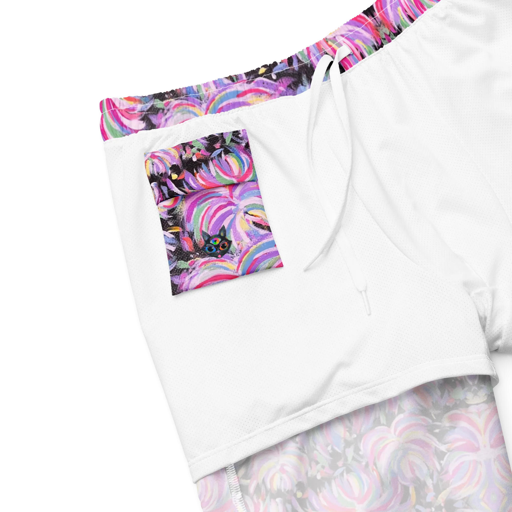 Swim Trunks ( Secret Internal Pocket)- "Fluffy" Design