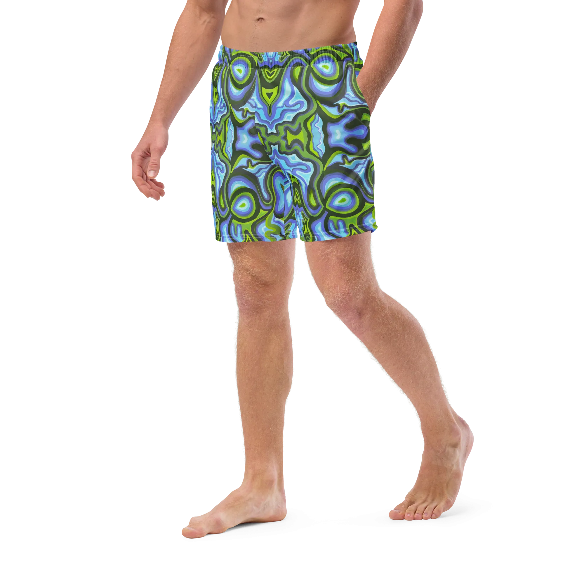 Swim Trunks ( Secret Internal Pocket)- "Gaia" Design