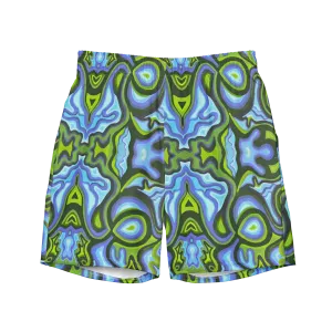 Swim Trunks ( Secret Internal Pocket)- "Gaia" Design