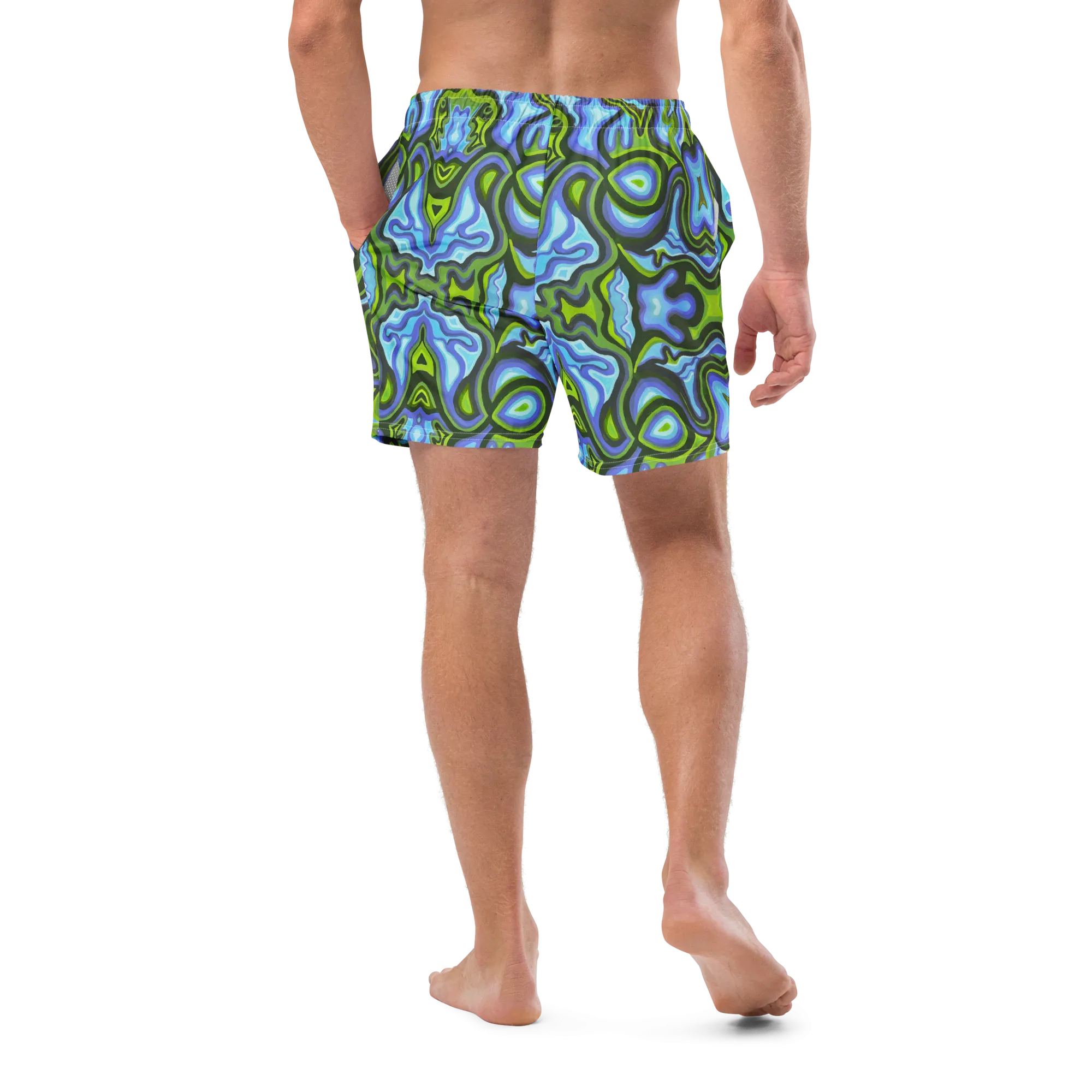 Swim Trunks ( Secret Internal Pocket)- "Gaia" Design