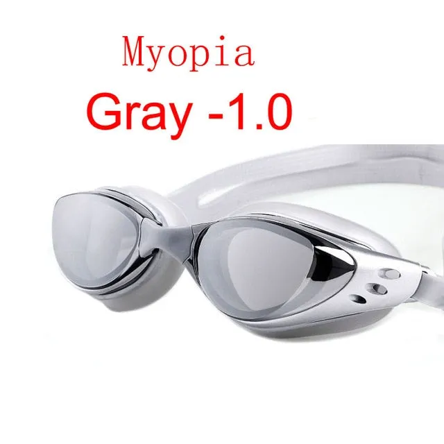 Swimming glasses -1.0~-10 Waterproof Anti-Fog arena eyewear