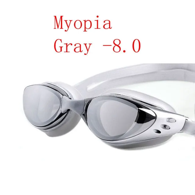 Swimming glasses -1.0~-10 Waterproof Anti-Fog arena eyewear