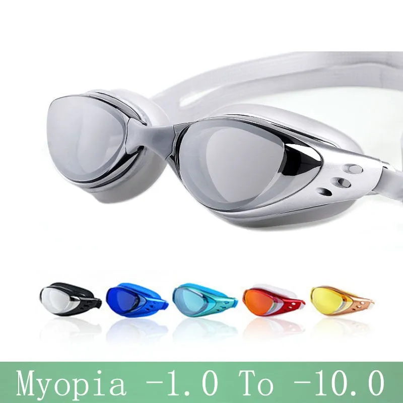 Swimming glasses -1.0~-10 Waterproof Anti-Fog arena eyewear