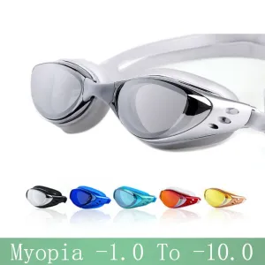 Swimming glasses -1.0~-10 Waterproof Anti-Fog arena eyewear