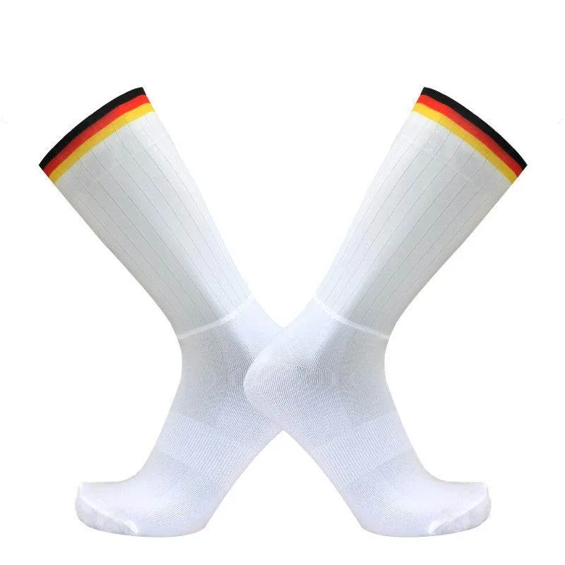 Team Version Of Aerodynamic Cycling Socks Men And Women Socks Non-Slip Silicone Cycling Socks Aero Socks