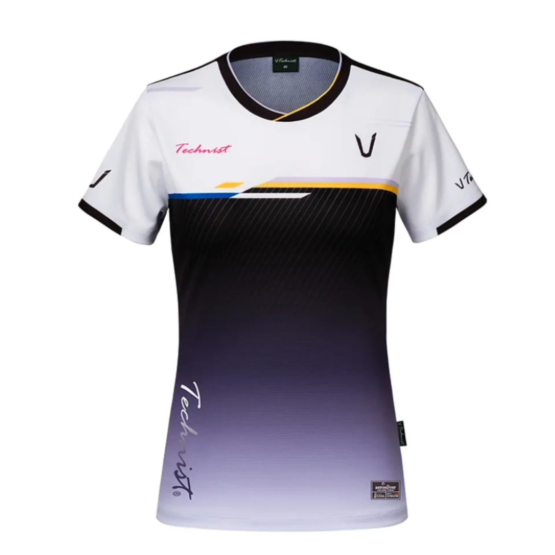 Technist TNT5521 Women's Game Shirt [Deep Purple, Black & White]