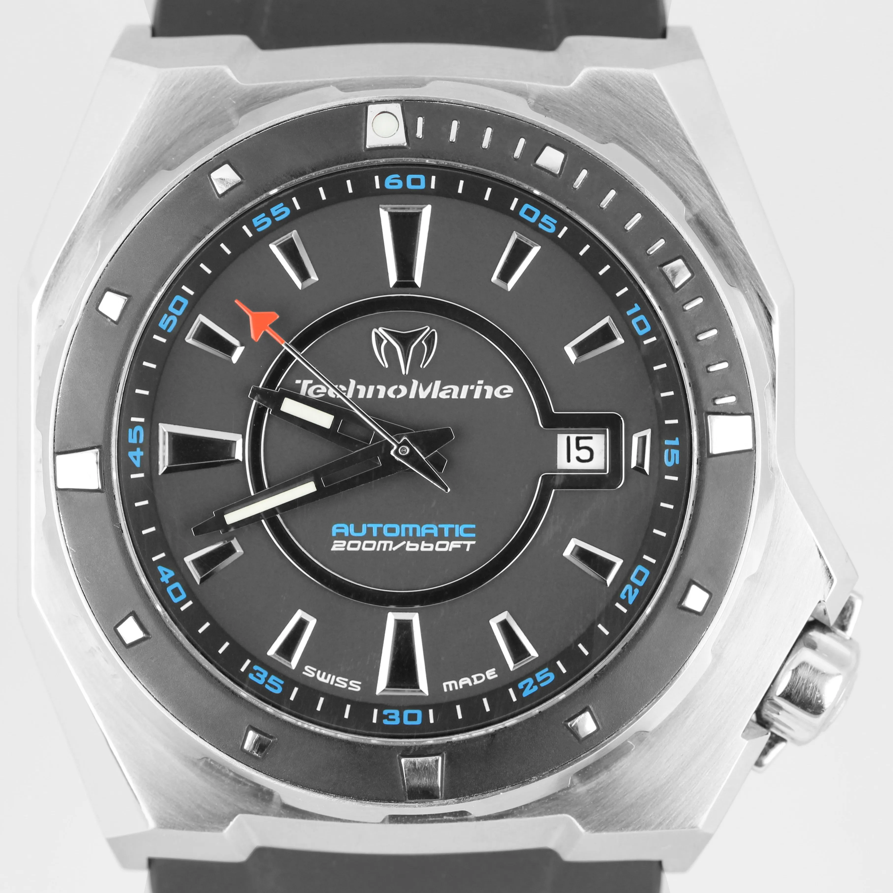 TechnoMarine Royal Marine Stainless Steel Black Dial 45mm 509001 Watch B P