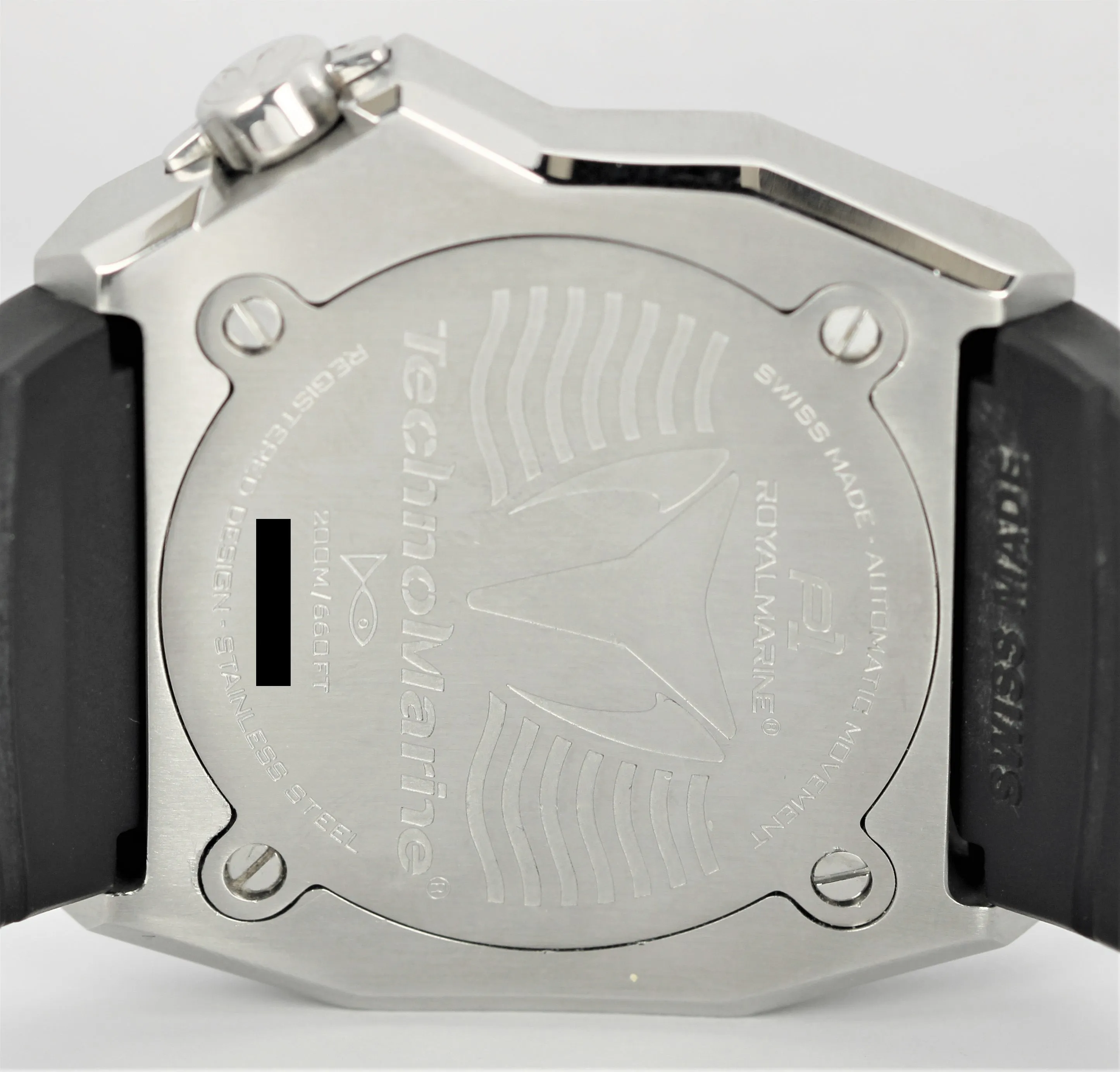 TechnoMarine Royal Marine Stainless Steel Black Dial 45mm 509001 Watch B P