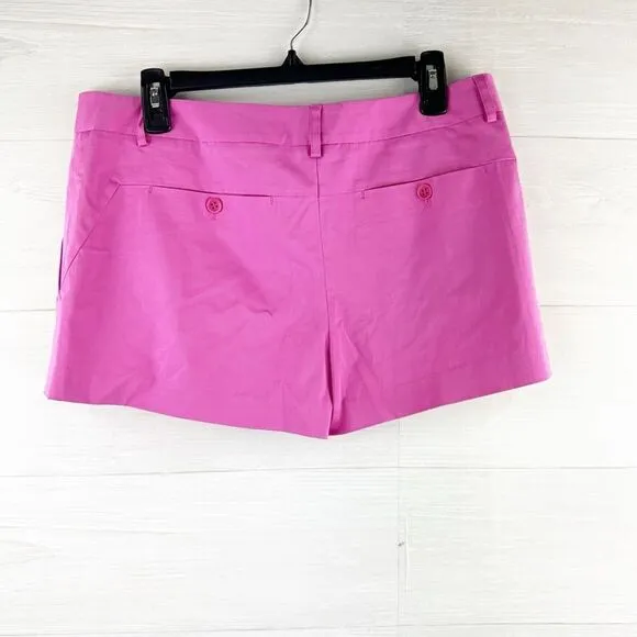 Theory Naria Discreet Mid-Rise Cotton Blend Shorts
