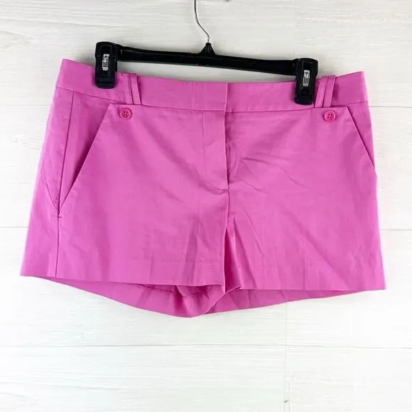 Theory Naria Discreet Mid-Rise Cotton Blend Shorts