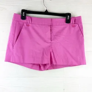 Theory Naria Discreet Mid-Rise Cotton Blend Shorts