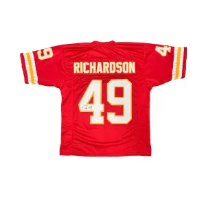 Tony Richardson Signed Custom Red Football Jersey