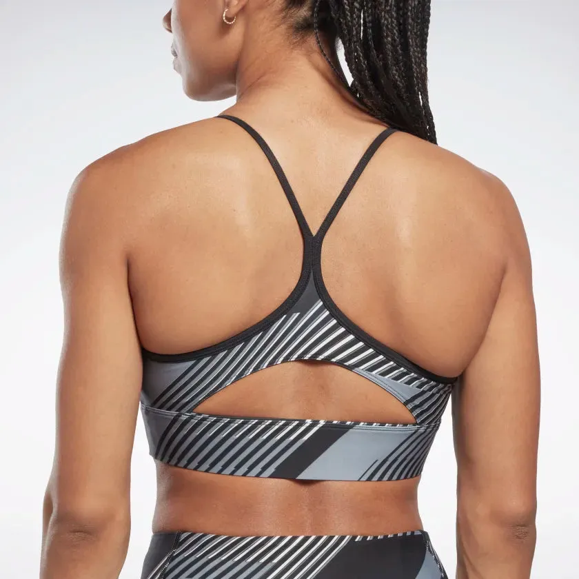 TOP REEBOK BRA LUX FITNESS VECTOR SPORTS DONNA NIGHT BLACK