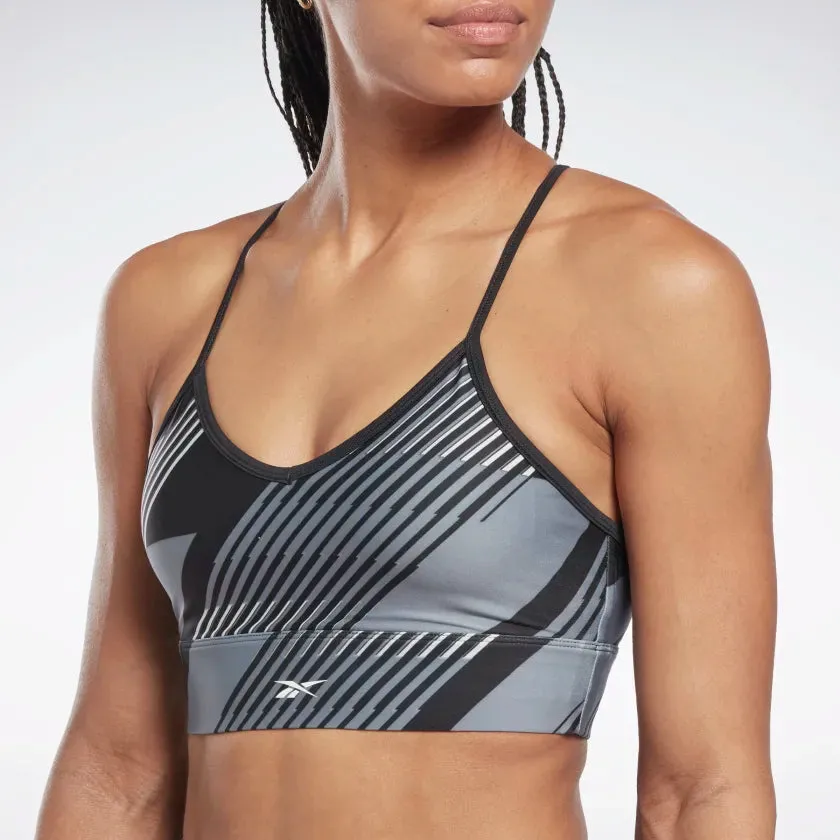 TOP REEBOK BRA LUX FITNESS VECTOR SPORTS DONNA NIGHT BLACK