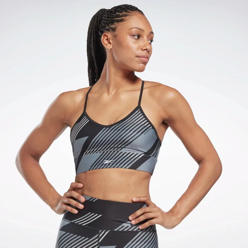 TOP REEBOK BRA LUX FITNESS VECTOR SPORTS DONNA NIGHT BLACK