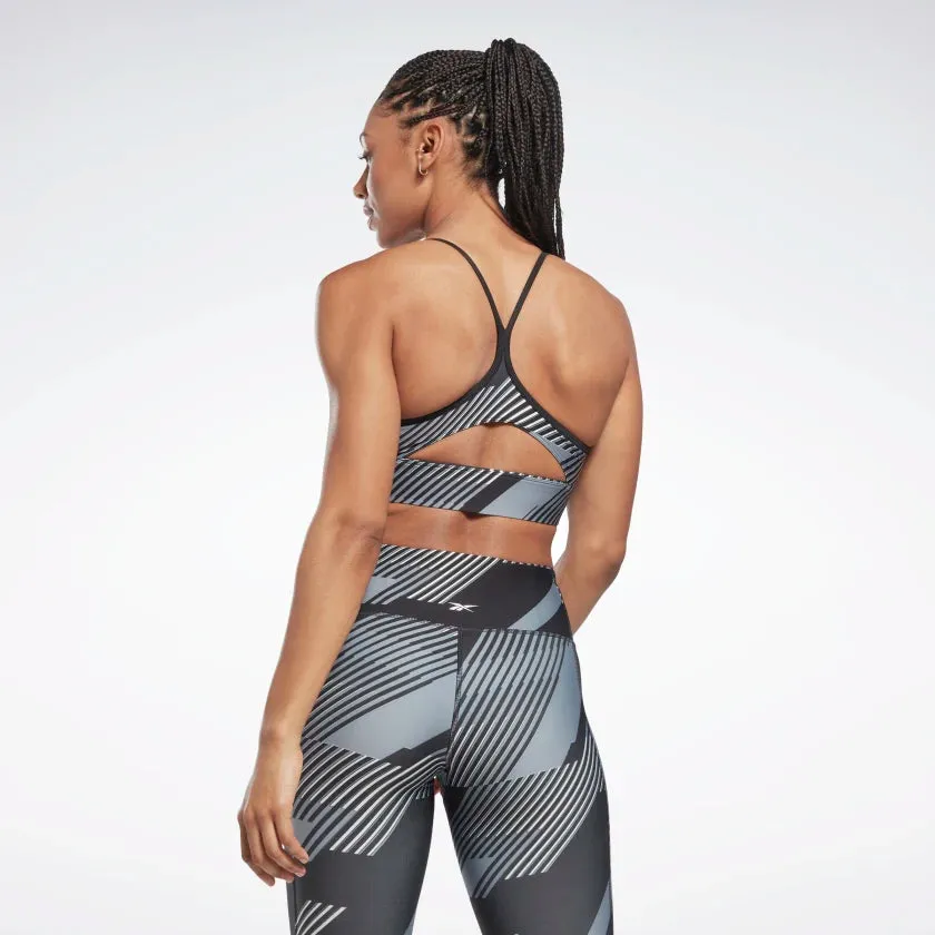 TOP REEBOK BRA LUX FITNESS VECTOR SPORTS DONNA NIGHT BLACK